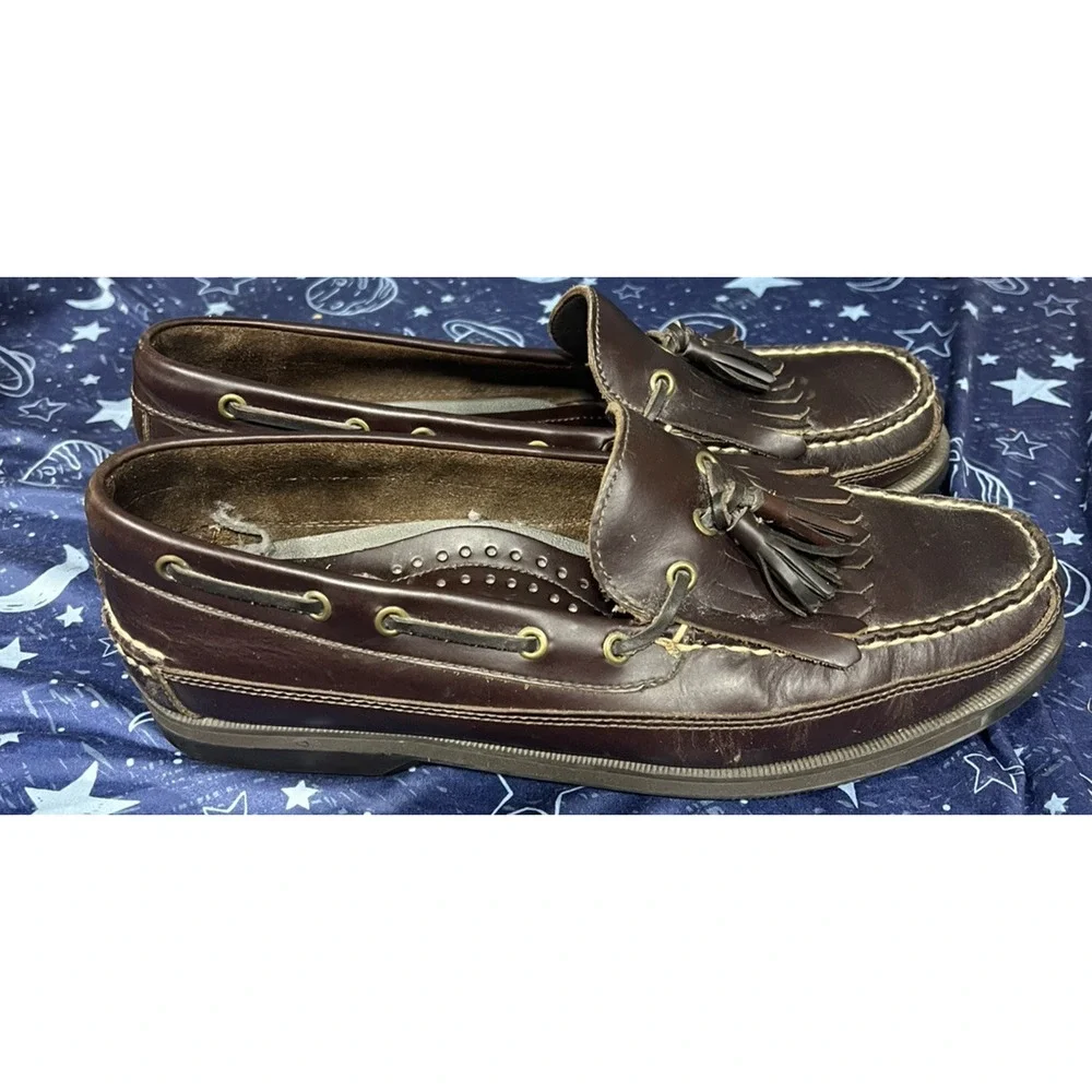G.H. Bass Amazonas ok Leather Tan Men's Loafer Shoe 12M